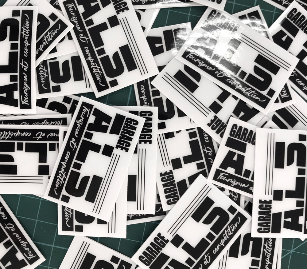 Stickers publicitaires Garage ALS - Bordeaux