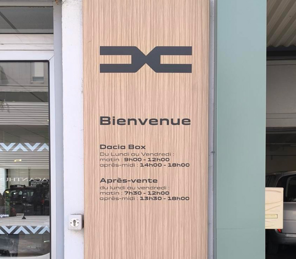 Lettres adhésives entrée - Horaires - Gradignan
