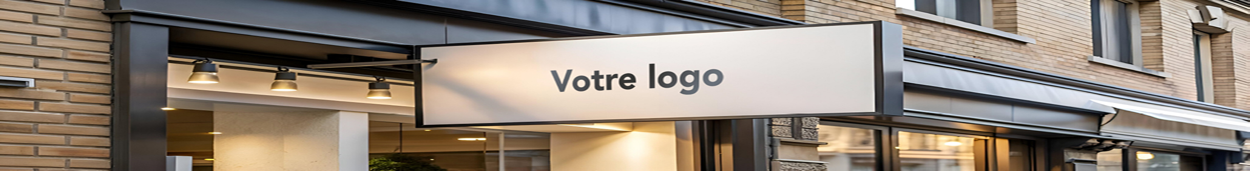 Enseignes drapeaux lumineuse ou non - Peujard