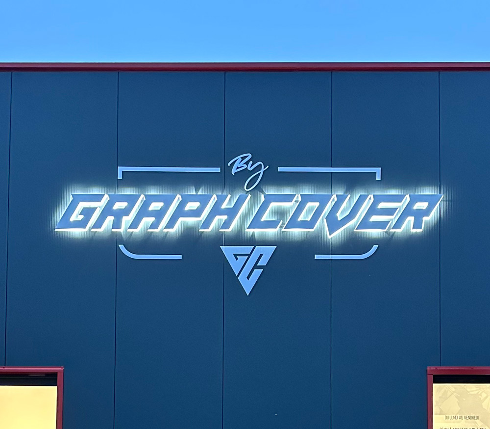 Enseigne Lettres découpées lumineuses Graphcover - Peujard